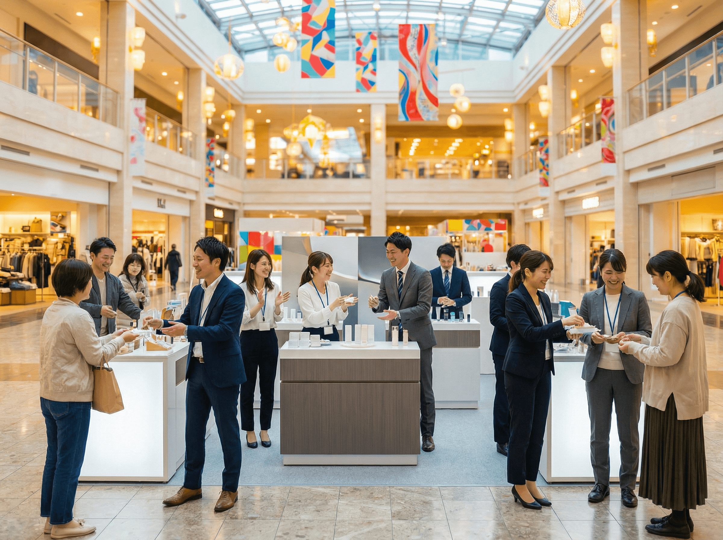 催事販売スタッフの活躍する様子